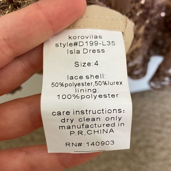 KOROVILAS ISLA EMBELLISHED TAN MOCK NECK MAXY DRESS 4 - Picture 5 of 10